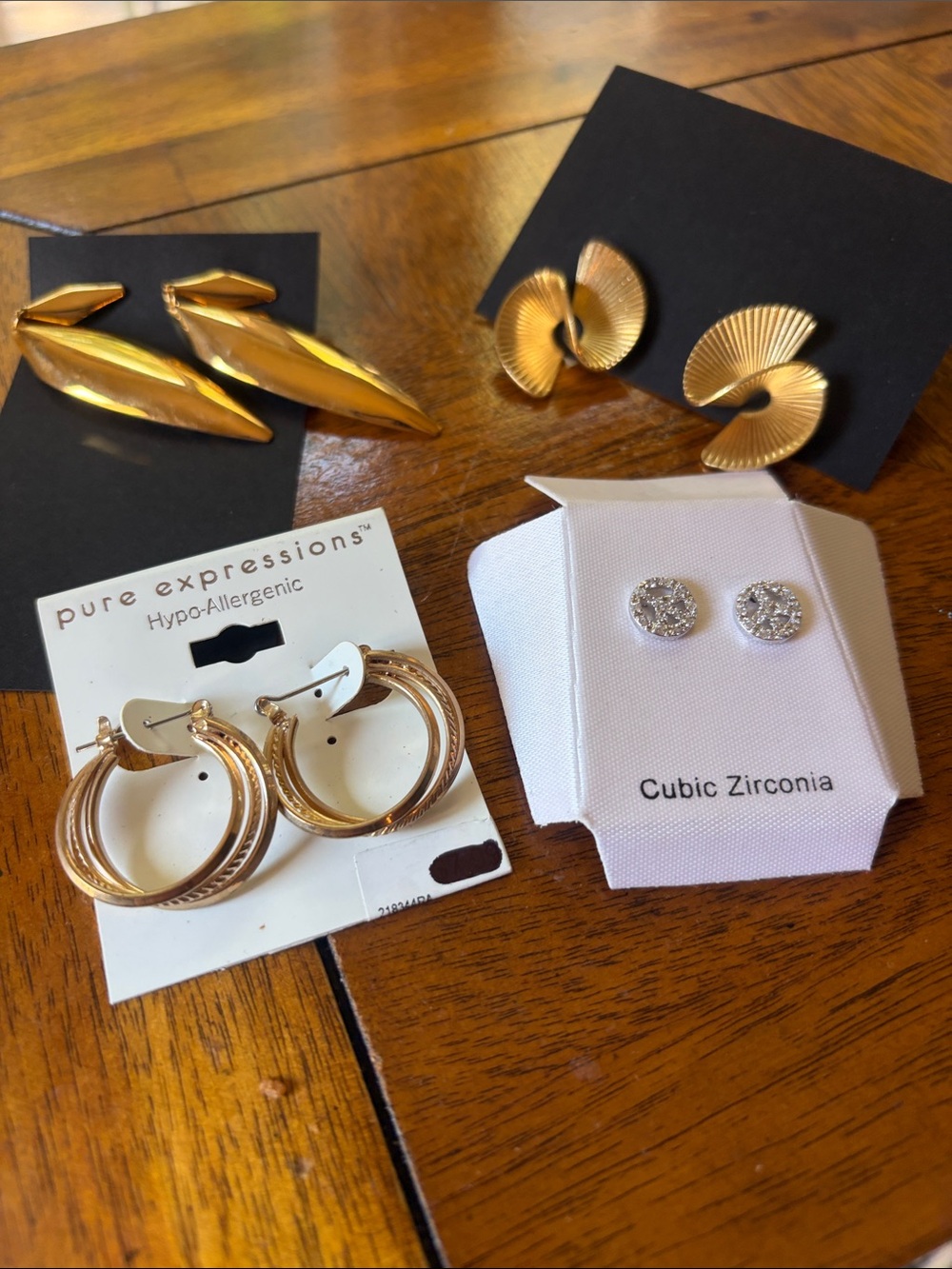 Gold and Silver Mixed Earring Set